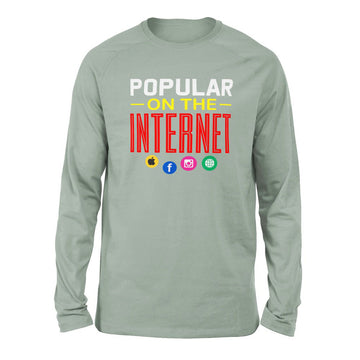 Popular On The Internet Men/Unisex Drop Shoulder Sweatshirt in Dusty Blue color